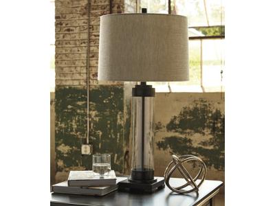 Signature Design by Ashley Talar Glass Table Lamp (1/CN) L430164 Clear/Bronze Finish