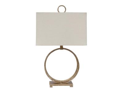 Signature Design by Ashley Mahala Metal Table Lamp (1/CN) L208124 Antique Gold Finish