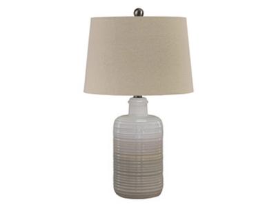 Signature Design by Ashley Marnina Ceramic Table Lamp in Taupe - L121854