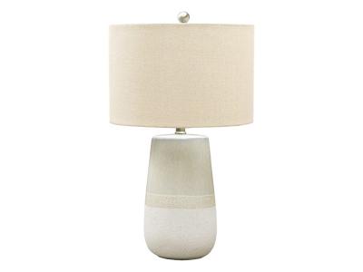 Signature Design by Ashley Shavon Ceramic Table Lamp (1/CN) L100724 Beige/White