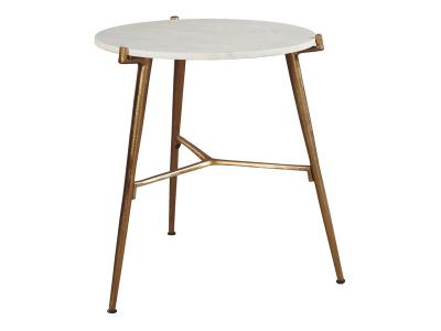 Signature Design by Ashley Chadton Accent Table A4000004 White/Gold Finish