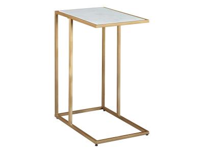 Signature Design by Ashley Lanport Accent Table A4000236 Champagne/White