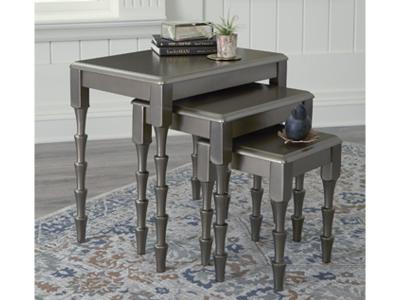 Signature Design by Ashley Larkendale Accent Table Set (3/CN) A4000353 Metallic Gray