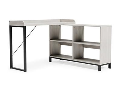 Signature Design by Ashley Bayflynn L-Desk in White/Black - H288-24