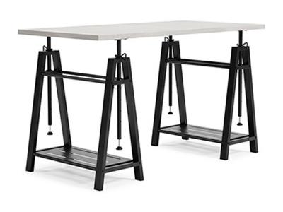 Signature Design by Ashley Bayflynn Adjustable Height Desk in White/Black - H288-44 