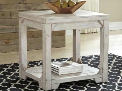 Signature Design by Ashley Fregine Rectangular End Table T755-3 Whitewash