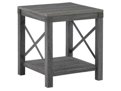 Signature Design by Ashley Freedan Square End Table T175-2 Grayish Brown