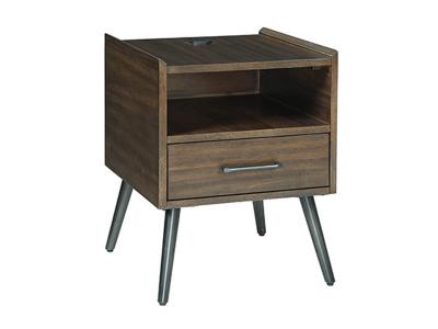 Signature Design by Ashley Calmoni Square End Table T916-2 Brown