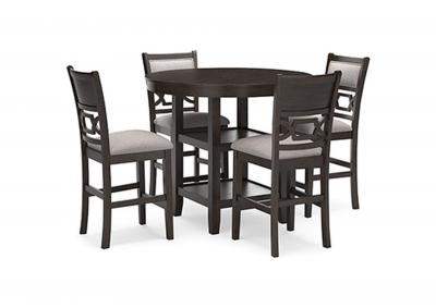 Signature Design by Ashley Langwest 5 Piece  Counter Height Dining Set in Brown - D422-223