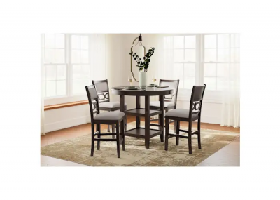 Signature Design by Ashley Langwest 5 Piece  Counter Height Dining Set in Brown - D422-223