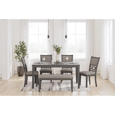 Signature Design by Ashley Wrenning 6 Piece Dining Set in Gray - D425-325