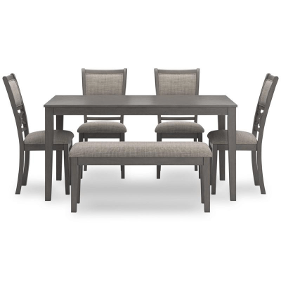 Signature Design by Ashley Wrenning 6 Piece Dining Set in Gray - D425-325