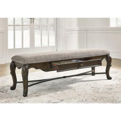 Signature Design by Ashley Maylee Upholstered Storage Dining Bench - D947-00