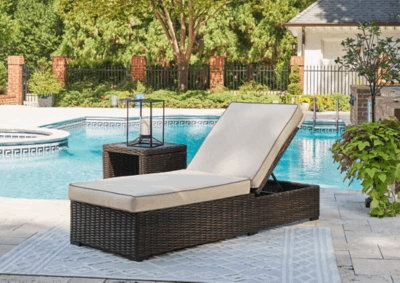 Signature Design by Ashley Coastline Bay Outdoor Chaise Lounge with Cushion - P784-815