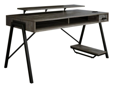 Signature by Ashley Gaming Desk/Barolli/Gunmetal H700-28