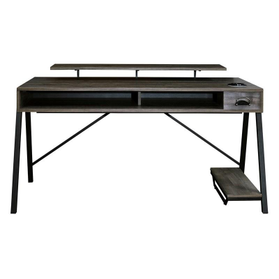 Signature by Ashley Gaming Desk/Barolli/Gunmetal H700-28