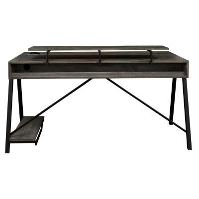 Signature by Ashley Gaming Desk/Barolli/Gunmetal H700-28