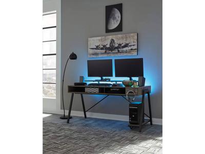 Signature by Ashley Gaming Desk/Barolli/Gunmetal H700-28