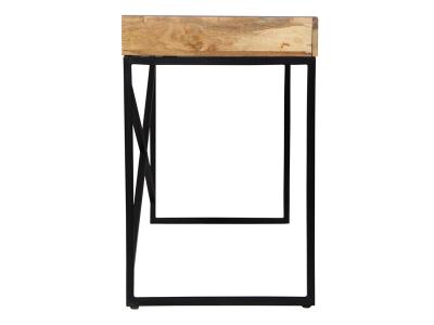 Corcoron Two Drawer Console Made with Mango And Black Metal - JT-16