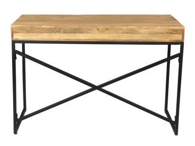 Corcoron Two Drawer Console Made with Mango And Black Metal - JT-16