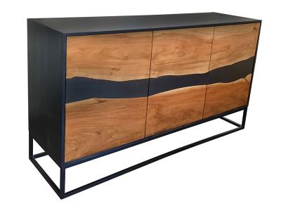 Corcoran 3 Doors Sideboard with Black Epoxy - BU-WSB03-MD