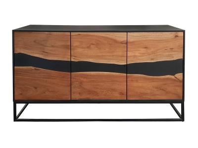 Corcoran 3 Doors Sideboard with Black Epoxy - BU-WSB03-MD