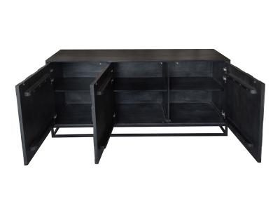 Corcoran Acacia Black 3 Door Sideboard - BU-60BL-AC