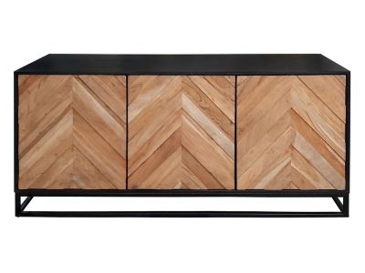 Corcoran Acacia Black 3 Door Sideboard - BU-60BL-AC