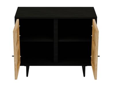 39" Corcoran Black Mango Sideboard with Cane Doors - BU-812S-BL