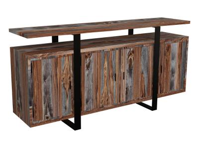 Corcoran Grey Sheesham Wood Buffet With Metal Base - GOA-23-SHG