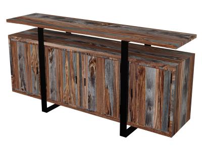 Corcoran Grey Sheesham Wood Buffet With Metal Base - GOA-23-SHG