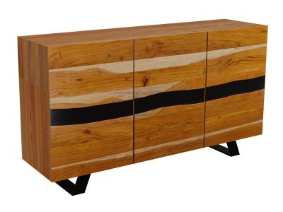 Corcoran 3 Live Edge Doors Acacia Wood Sideboard - JT-14