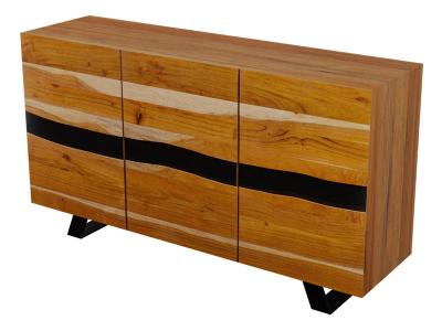 Corcoran 3 Live Edge Doors Acacia Wood Sideboard - JT-14