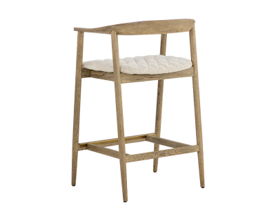 Sunpan Jeremy Counter Stool Weathered Oak in Dove Cream - 111008