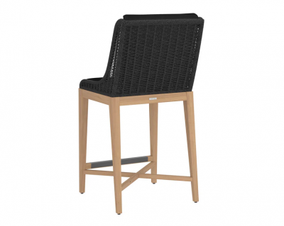 Sunpan Sorrento Barstool in Arashi Black - 109524