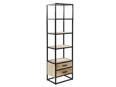 Corcoran Mango Wood and Metal Bookcase - GOA-38