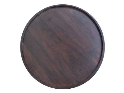 33" Corcoran Round Acacia Coffee Table in Dark Brown Mahogany - ZC-033-DB-R-BOI