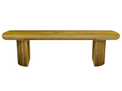 71" Corcoran Mango Wood Oval Bench with Wooden Legs - ZEN-32B-MA