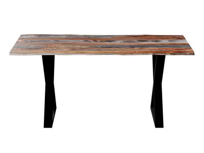 67" Corcoran Live Edge Grey Sheesham Dining Table - ZEN-13-SHG