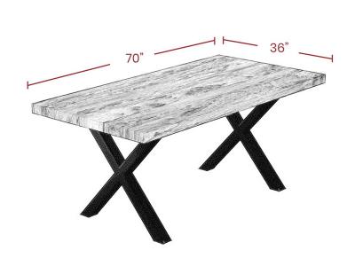 70" Corcoran Grey Sheesham Dining Table - ZEN-23-SHG