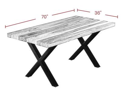 70" Corcoran Sheesham Dining Table - ZEN-23-SH