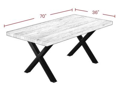 70" Corcoran Acacia Dining Table with High Quality Lacquer Finish - ZEN-23-A