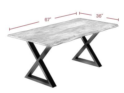 67" Corcoran Live Edge Acacia Dining Table - ZEN-13-WAL