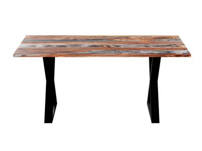 67" Corcoran Straight Edge Table with Black X Legs - ZEN-13-SHGS