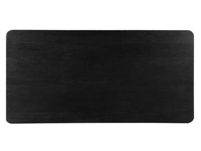 70" Corcoran Straight Edge Black Acacia Dining Table - ZEN-24-AB