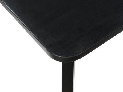 70" Corcoran Straight Edge Black Acacia Dining Table - ZEN-24-AB