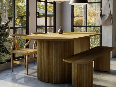 79''  Corcoran Oval Table in Mango Wood - ZEN-32-MA