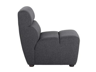 Sunpan Cornell Modular Armless Chair In Polo Club Kohl Grey - 103503