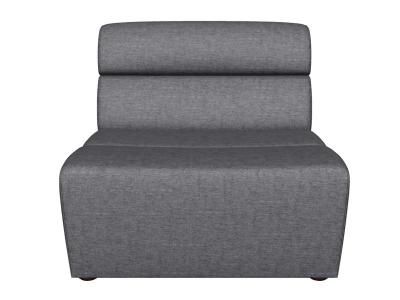 Sunpan Cornell Modular Armless Chair In Polo Club Kohl Grey - 103503