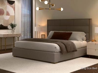 Sunpan Clara Queen Size Bed in Ernst Sandstone - 109177